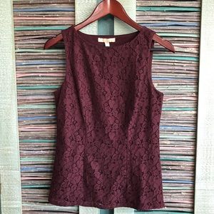 Banana Republic sleeveless lace blouse